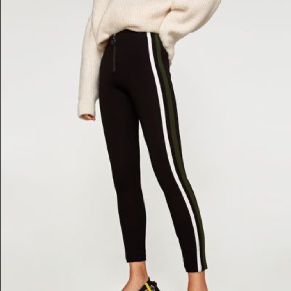 ‼️SOLD‼️ Zara Trafaluc racer side stripe legging - Picture 1 of 7